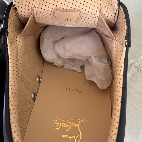 Christian Louboutin fav fique black men’s slip on sneakers trainers flats sz 46 - Picture 6 of 10